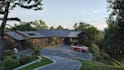 construct residential hilltop,multifamily real estate, backyard patio,cgi render