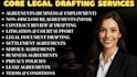 draft legal documents, settlement agreements, and litigation support documents