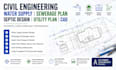 design civil engineering septic sewerage water supply utility plan