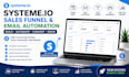 setup systeme io email automation systeme io funnel system io sales funnel