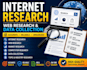 do internet research, web research, and data collection