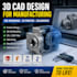 design 3d cad models for manufacturing cnc 3d printing in solidworks