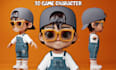 create 3d character model, 3d cartoon character, cartoon rigging, 3d model