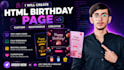 create a unique animated HTML birthday wishes page