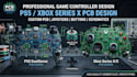 design ps5, xbox game controller pcb, gamepad and joystick circuit