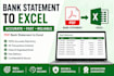 convert bank statements PDF to excel