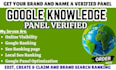 create a verify google knowledge panel for person and brand