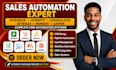 setup apollo, dripify, instantly, hubspot, pipedrive and zapier automation