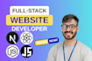 do react js website, next js website, website development full stack developer