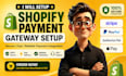 setup shopify payments, paypal, stripe, wise, payoneer, shopify balance
