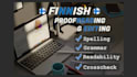 professionally proofread machine translated finnish text