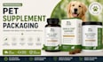 pet supplement packaging, amazon fba, bottle label, 3d mockup