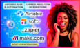 fix optimize airtable base automation zapier make com integrations specialist