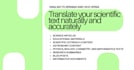 translate your scientific text accurately and naturally