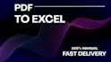 convert PDF to excel with 100 accurate data entry