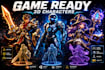 create game ready 3d character,low poly model,sprite sheet,game asset,indie game