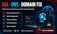 fix SSL certificate, dns and domain configuration issues