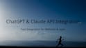 integrate chatgpt and claude API into your website or app