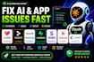 fix lovable app replit base44 app, supabase stripe, claude code cursor ai issues