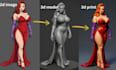 convert 2d to 3d anime 3d model stl character modeling