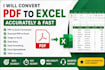 convert PDF to excel spreadsheet accurately