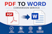 do PDF to word conversion professionally
