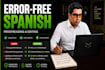 professionally proofread and edit spanish texts