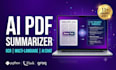 create an ai powered PDF summarizer for any document type