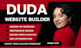 build, design and develop website using duda website builder