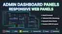 design a responsive HTML CSS admin panel and dashboard