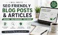 write SEO friendly blog posts and articles