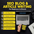 write SEO blog posts, website content and product description in 24 hours