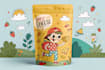 draw cartoon cannabis packaging label design