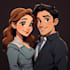 draw cartoon disney couple portrait