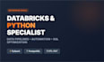 build databricks pipelines, python automation, and sql data solutions