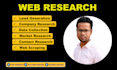 do web research, web scraping and data collection