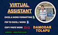 be your virtual assistant for data entry and formatting