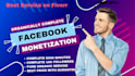 prepare professional facebook monetization page