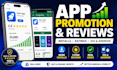 do mobile app promotion, app install, IOS review and app rating