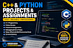 be your python and c plus plus programmer making your projects and assignments
