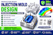 design injection molds with dfm analysis and moldflow simulation