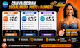 design canva social media posts and banners
