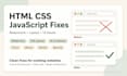fix HTML CSS javascript and responsive website issues