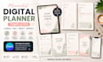 design editable minimalist digital canva journal daily weekly planner templates