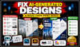 fix ai generated designs and make them print ready