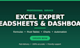 create excel spreadsheets, formulas, dashboards and automation