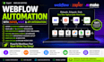 setup webflow zapier integration, automation and api workflow