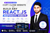 copy clone website and build any reactjs responsive website
