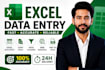 do accurate excel data entry, copy paste, web research and excel formatting