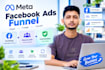 create a complete facebook ads funnel to retarget and convert